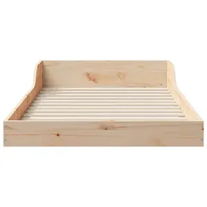 Каркас кровати VidaXL 90 x 220 см Сосновая массивная древесина Коричневый