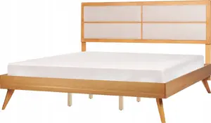 Кровать Beliani POISSY 180 x 200 см светлое дерево – для ламелей