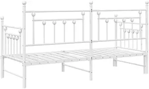 Каркас кровати VidaXL металлический белый 80 x 200 см прочный