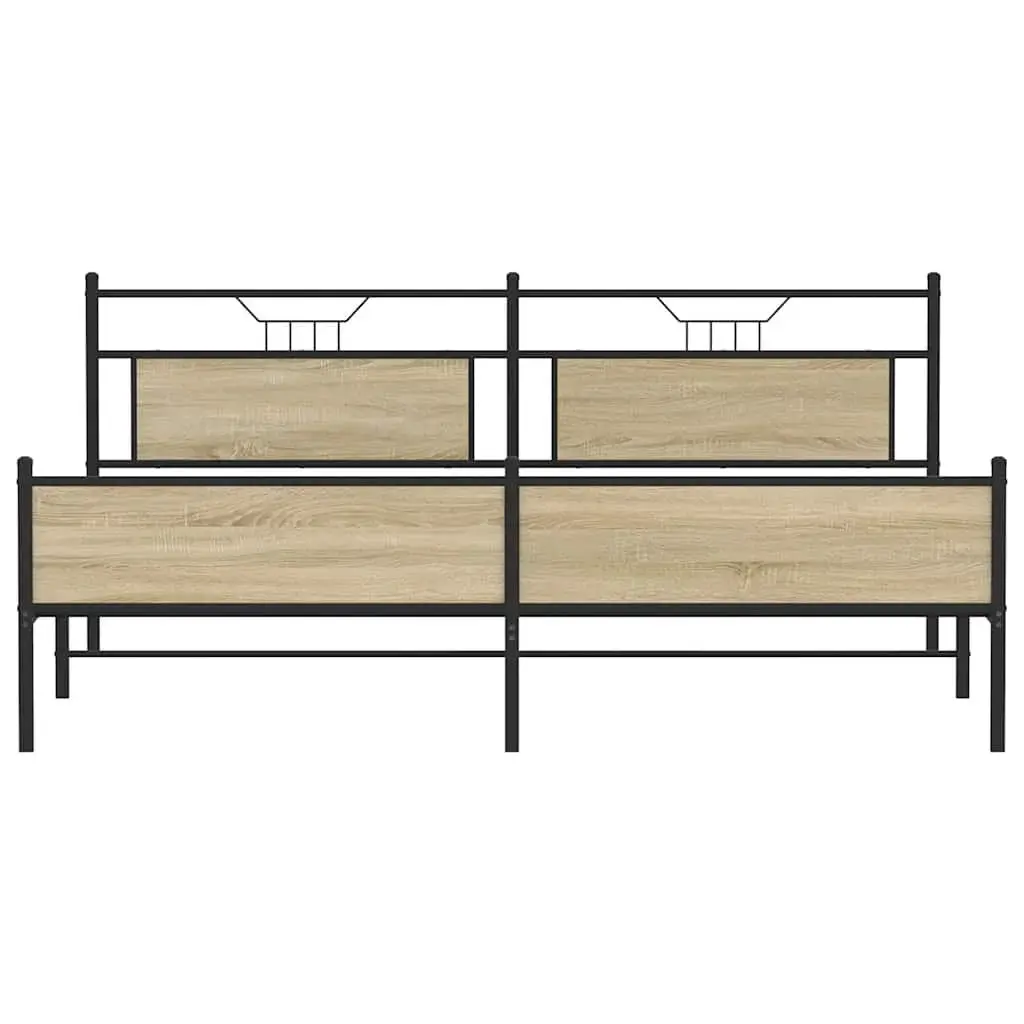 Каркас кровати VidaXL 3325128 дуб 207x207 см Photo 5