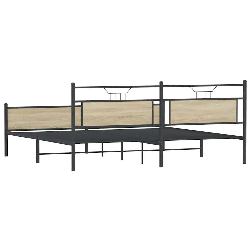 Каркас кровати VidaXL 3325128 дуб 207x207 см Photo 7