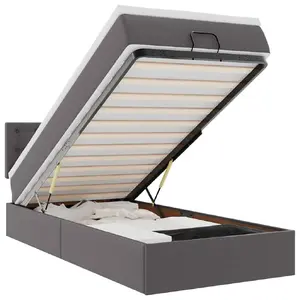 Кровать VidaXL 3311286 — односпальная 90×203 см, нагрузка до 140 кг, высота 88 см