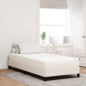Матрас с независимыми пружинами VidaXL 90x200x20 см, средняя жесткость, кремовая ткань