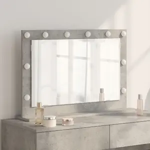 Mirror VidaXL vanity mirror Grey concrete glass 80 x 55 x 18 cm