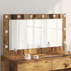 Spogulis VidaXL toaletes ar nobružātu koka rāmī un stiklu 100 x 55 x 18 cm