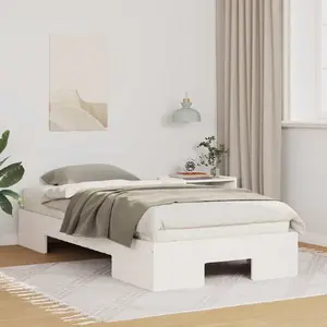 Каркас кровати VidaXL модель 873053 Белый 90 x 190 см массив сосны