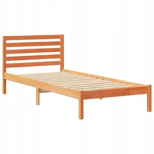 Каркас кровати VidaXL 80 x 220 см восково-коричневый, массив сосны