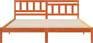 Каркас кровати VidaXL 200 x 200 см, вощеный коричневый, массив сосны