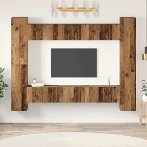 Набор тумб под ТВ VidaXL 10 шт Старое дерево, каждая 30,5 x 30 x 90 см