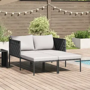 Шезлонг VidaXL металлический складной 115 x 153 x 69,5 см светло‑серый