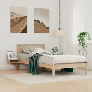 Каркас кровати с прикроватными тумбами VidaXL 100 x 200 см Коричневый