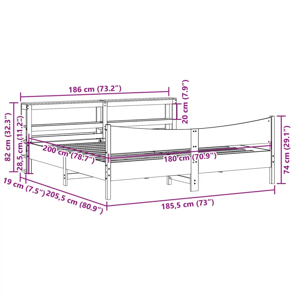 Каркас кровати VidaXL 3306296 Photo 11