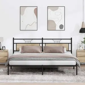 Каркас кровати VidaXL 193x203 см Sonoma Oak клееная древесина (без матраса)