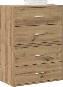 Тумба VidaXL с 2 ящиками, отделка Oak Artisan, 60×31×40 см, комплект 2 шт.