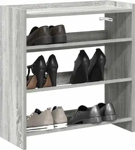 Apavu plaukts VidaXL modelis 859892, pelēks Sonoma ozols, 60×25×62 cm