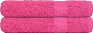 Sauna Towels VidaXL set of 2, 100% cotton, 80 x 200 cm, pink