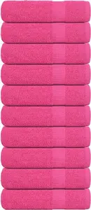 Bath Towels VidaXL set of 10, 100% cotton, 100 x 150 cm, pink