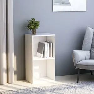 Bookshelf 2-tier VidaXL model 800927, white, 40 x 30 x 76.5 cm