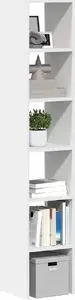 Book Shelves VidaXL set of 2 white 30x30x80 cm