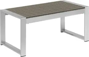 Āra kafijas galds Beliani SALERNO 90 x 50 cm tumši pelēks
