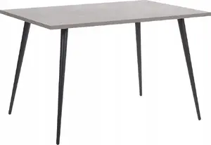 Dining table Beliani SANTIAGO 120 x 80 cm concrete effect with black legs