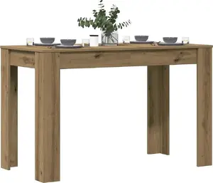 Ēdamistabas galds VidaXL, oak artisan apdare, 120×60×76 cm, modelis 855841