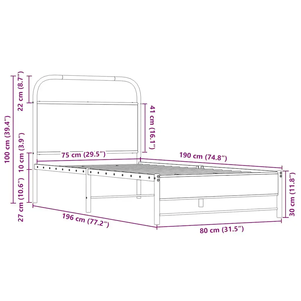 Каркас кровати VidaXL 4100402 Photo 9