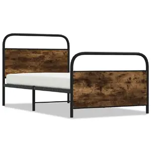 Каркас кровати VidaXL 4100220, дубовый цвет, 95 см x 2,07 м, высота 100 см
