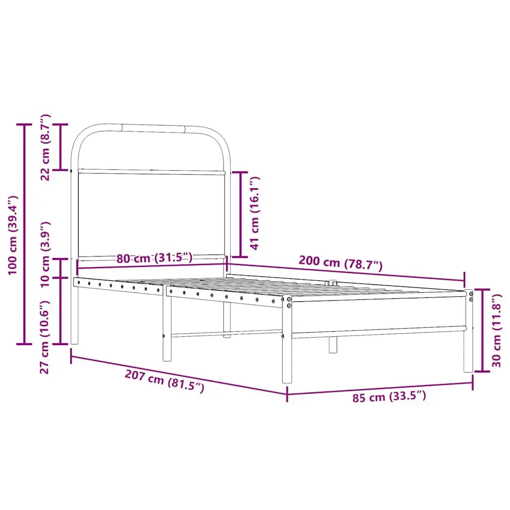 Каркас кровати VidaXL 4100358 Photo 9