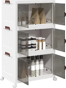 Storage Chest with Wheels VidaXL 3-Tier 75 L — mobile storage box, 75 liters capacity