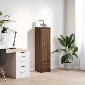 Комод VidaXL 29,5 x 34 x 119,5 см Коричневый дуб, Фанера