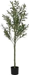 Artificial olive tree VidaXL with 450 leaves, 120 cm, green