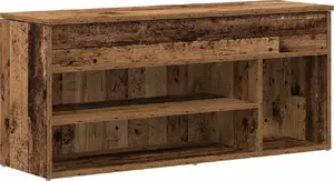 Sēdvieta ar apavu nodalījumu VidaXL, veca koka, 102 x 30,5 x 45 cm