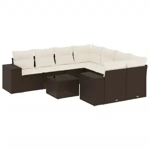 Садовая скамья VidaXL 3222362 — ротанг с закалённым стеклом, 550×550×370 мм, макс. нагрузка 110 кг