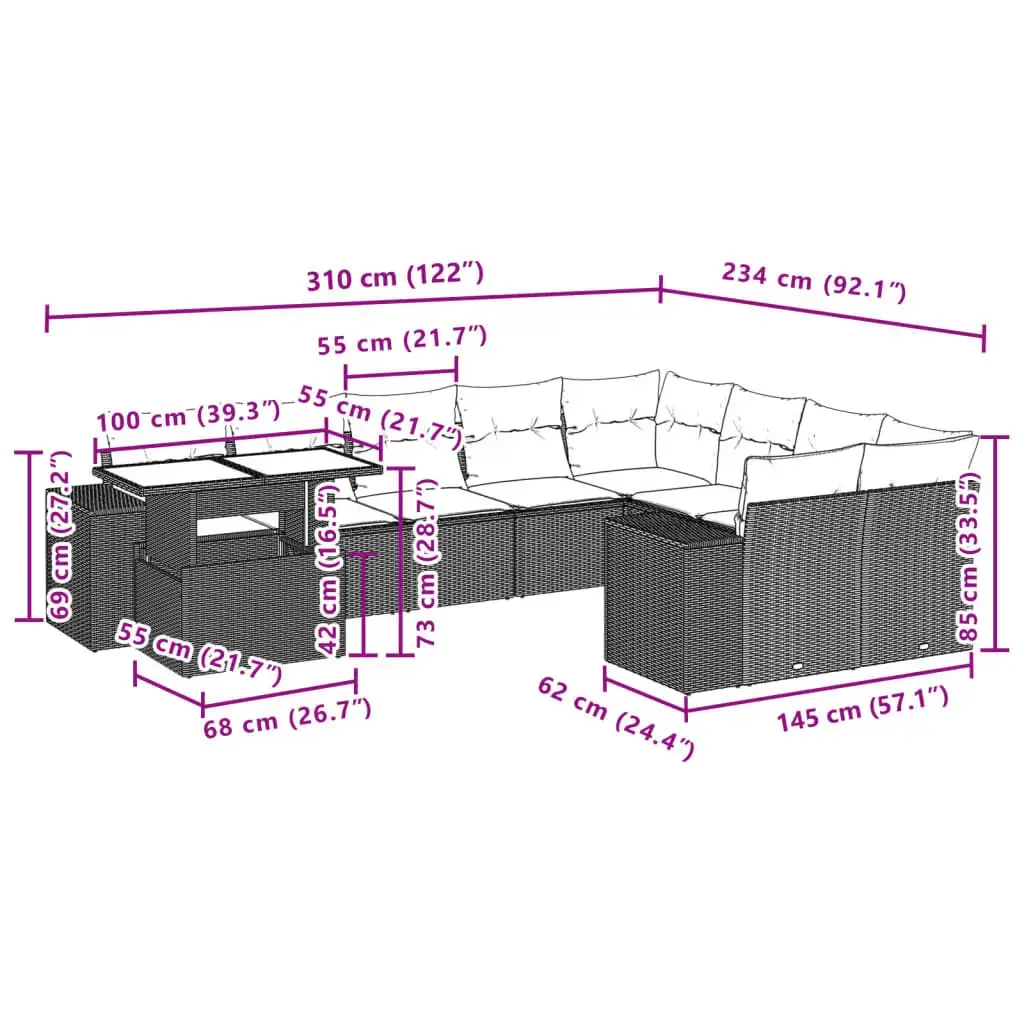 Outdoor furniture set VidaXL 3269403 Photo 10