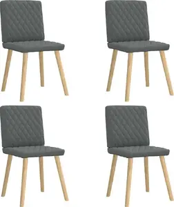 Dining chair set VidaXL 4 pcs, dark gray fabric upholstery, model 3315222