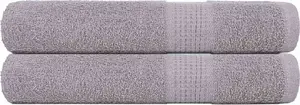 Sauna Towels VidaXL set of 2 Gray 80x200 cm 360 gsm 100% Cotton