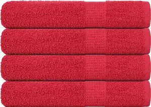 Towel set VidaXL sauna towels 4 pcs red 80 x 200 cm 100% cotton