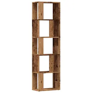 Книжный шкаф VidaXL 855784, натуральное дерево (рама и полки), 450×240×1590 мм