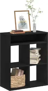 Книжная полка VidaXL Regał na książki, чёрная, 66×31×80 см, древесноволокнистый материал