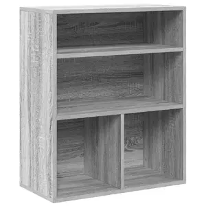 Книжный шкаф VidaXL 860315, каркас и полки из дерева, серо-дубовый, 600×300×715 мм