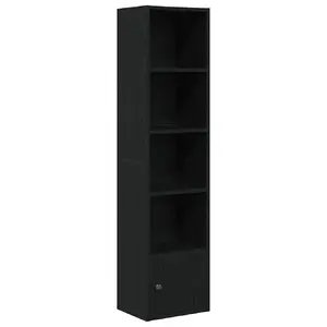 Bookcase VidaXL 860347, wood frame and shelves, black and oak finish, 310×240×1270 mm