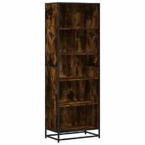 Bookcase VidaXL 3300857, oak finish, metal frame, 5 shelves, 805×350×1705 mm