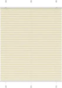 Plīsēta aizsarga rullo žalūzija VidaXL modelis 4015298 krēmkrāsaina 110 x 150 cm (auduma platums 109,4 cm)