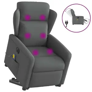 Кресло акцентное VidaXL 3303165 — тканевая обивка серого цвета, наполнитель из пены, 780×950×1000 мм