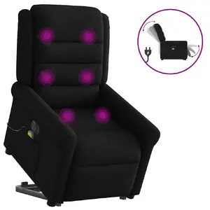 Кресло акцентное VidaXL 3303326 — обивка ткань, чёрный, наполнитель пенополиуретан, Ш730×Г915×В1025 мм