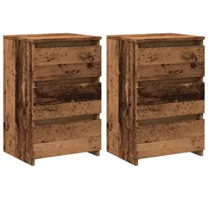 Тумбочка VidaXL 856523 Wood, материал дерево, 400×350×625 мм, нагрузка столешницы 60 кг, упаковка 2 шт.
