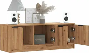 Тумба под телевизор VidaXL модель 856948, дуб artisan, 102×35×36,5 см