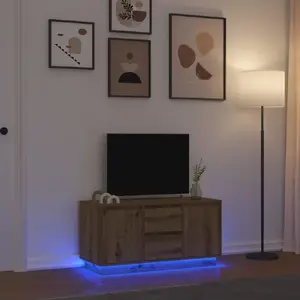ТВ-тумба VidaXL модель 861417 с LED-подсветкой, цвет Дуб Артизан, 100×41×50 см