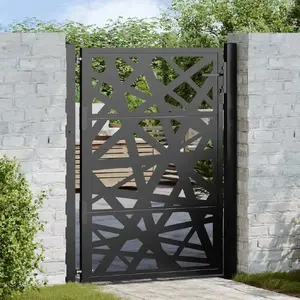Садовые ворота VidaXL 105x130 см черные стальная конструкция